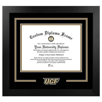 Campus Images University of Central Florida Diploma Frame 8.5 x 11  Manhattan Black Frame with Printed UCF Logo Official Graduation Display