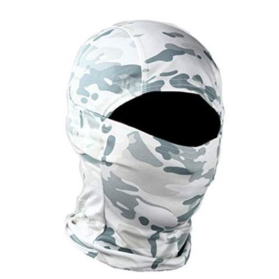 Sirius Survival Balaclava Tactical Face Mask Great for Skiing, Paintball, Air Soft, Running Multiple Color Options (White Camo)