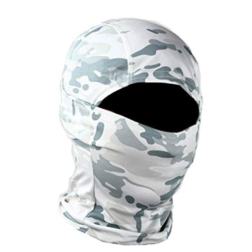 Sirius Survival Balaclava Tactical Face Mask Great for Skiing, Paintball, Air Soft, Running Multiple Color Options (White Camo)