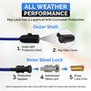 DocksLocks Weatherproof Security Cable Lock with Keys (5ft to 25ft Lengths) Anti-Theft for Kayak, Bike, Paddleboard, Scooter, Equipment, Bicycle 15ft view 3