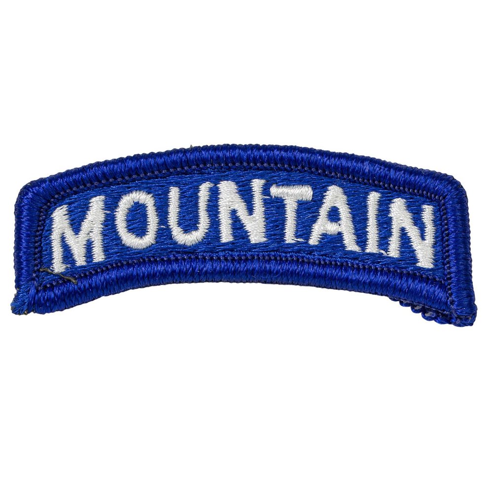 AGSU PATCH, Mountain Tab White on Blue