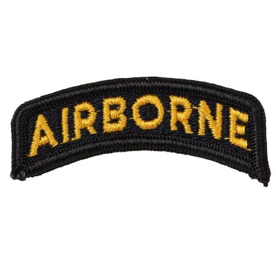 AGSU PATCH, Airborne rocker, Yellow on Black