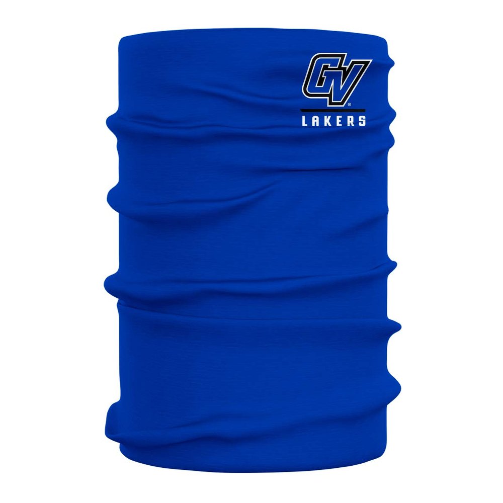 Grand Valley State University Blue Solid Logo Design Neck Gaiters for Men and Women - Four Way Stretch Fabric Breathable Neck Warmer