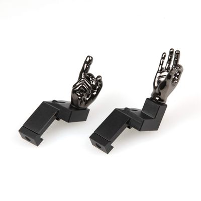 Stinger Novelty Finger Sight Set, Backup Front and Rear Iron Sight BUIS Set, Fit Picatinny Rail and Weaver (Tungstand Grey Color, Offset 45 Degree)