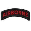 AGSU PATCH, Airborne Rocker, Red on Black view 1