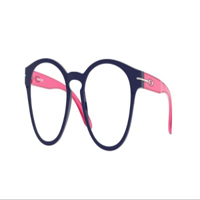 Oakley Youth OY8017 Round Prescription Eyewear Frames, Polished Ice Blue/Demo Lens, 46 mm