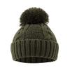 JANGANNSA Twist Knit Baby Beanie Hat Winter Earflap Warm Hat for Girls Infant Toddler Babie Hats (Army Green, S) view 2