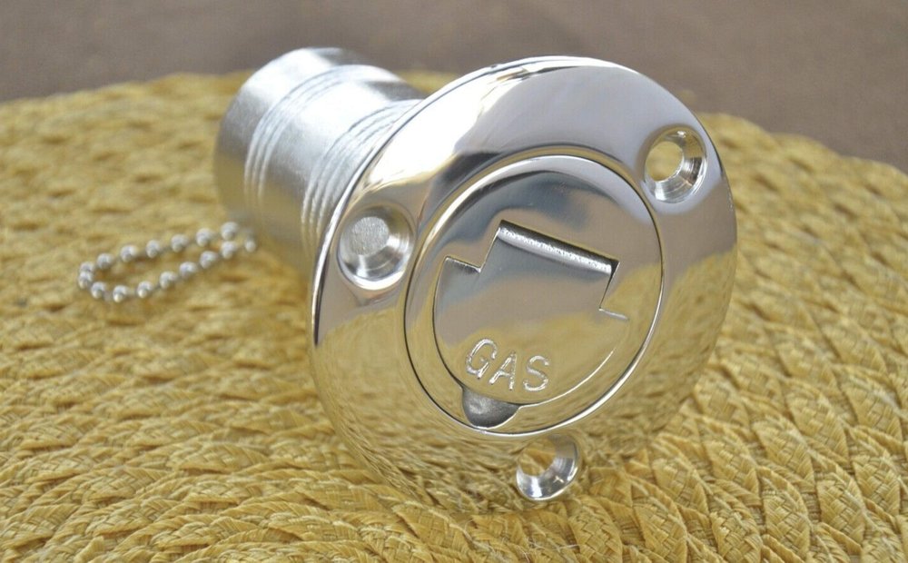 Blinky Lights Marine 316 Stainless 1.5" Keyless Deck Fill for Gas