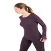Terramar Womens 2.0 Cloud Nine Midweight Performance Baselayer Scoop Undershirt, Blackberry Melange, X-Small US view 3
