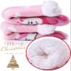 MOGGEI Girls Boys Slipper Socks Child Warm Fuzzy Fluffy Soft Fleece Lined Plush Thick Sherpa Winter Kids SocksUnicorn B-Pink,9-12 Y view 3