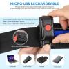 Illumifun LED Running Belt, USB Rechargeable LED Waistband Glow in The Dark, Flashing Safety Belt for Running, Jogging, Biking, Camping, Walking (Blue) view 4