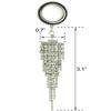 00G 10mm 316L Surgical Steel Clear Crystal Beads Tassel Dangle Ear Gauges Piercing Flesh Tunnels Plugs Statement Earrings view 2