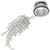 00G 10mm 316L Surgical Steel Clear Crystal Beads Tassel Dangle Ear Gauges Piercing Flesh Tunnels Plugs Statement Earrings view 3