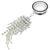 00G 10mm 316L Surgical Steel Clear Crystal Beads Tassel Dangle Ear Gauges Piercing Flesh Tunnels Plugs Statement Earrings view 4