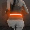 Illumifun LED Running Waist Belt, USB Rechargeable Light Up Waistband, High Visibility Safety Belt for Running, Jogging, Biking, Camping, Walking (Orange) view 1