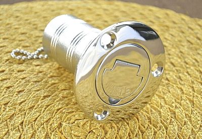 Blinky Lights Marine 316 Stainless 1.5" Keyless Deck Fill for Waste