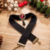 AnotherKiss Gothic Ruby Retro Black Velvet Choker Necklace for Women, Halloween Vampire Cosplay Jewelry view 4