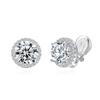 YOQUCOL Bright 10mm Cubic Zirconia Clip On Earrings Crystal Round Non Pierced Stud For Women view 1