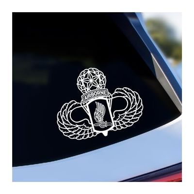 173rd Airborne Master Vinyl Decal (12" Wide, White)