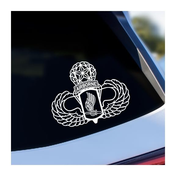 173rd Airborne Master Vinyl Decal (12" Wide, White)