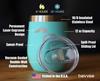 Bevvee Great Lakes Map Wine Tumbler with Sliding Lid - Stemless Stainless Steel Insulated Cup - Cute Outdoor Camping Mug - Teal view 4