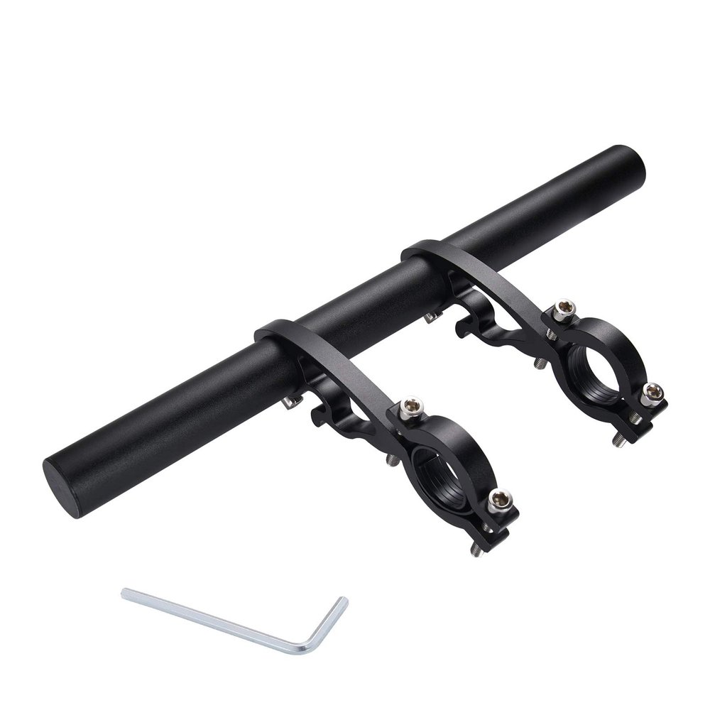 Yizhet Bike Handlebar Extension, Aluminum Alloy Bicycle Handlebar Extender Multifunction Double Bike Handlebar Bracket Extender for Holding Bicycle Speedometer, GPS, Phone Mount Holder(25cm)
