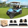 10L0L Golf Cart Front and Rear Seat Cover Set for Club Car DS/Precedent/Onward/Tempo & Yamaha G29 /Drive 2,Stylish 4 Passenger Front Back Seat Covers,Breathable Washable Polyester Mesh (Black/Beige) view 1