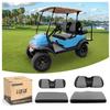 10L0L Golf Cart Front and Rear Seat Cover Set for Club Car DS/Precedent/Onward/Tempo & Yamaha G29 /Drive 2,Stylish 4 Passenger Front Back Seat Covers,Breathable Washable Polyester Mesh (Black/Grey) view 1