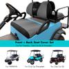 10L0L Golf Cart Front and Rear Seat Cover Set for Club Car DS/Precedent/Onward/Tempo & Yamaha G29 /Drive 2,Stylish 4 Passenger Front Back Seat Covers,Breathable Washable Polyester Mesh (Black/Grey) view 4