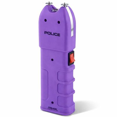 POLICE Stun Gun for Self Defense 928 - High Voltage Rechargeable with LED Flashlight, Compact & Heavy Duty, Personal Security for Women & Men - Purple