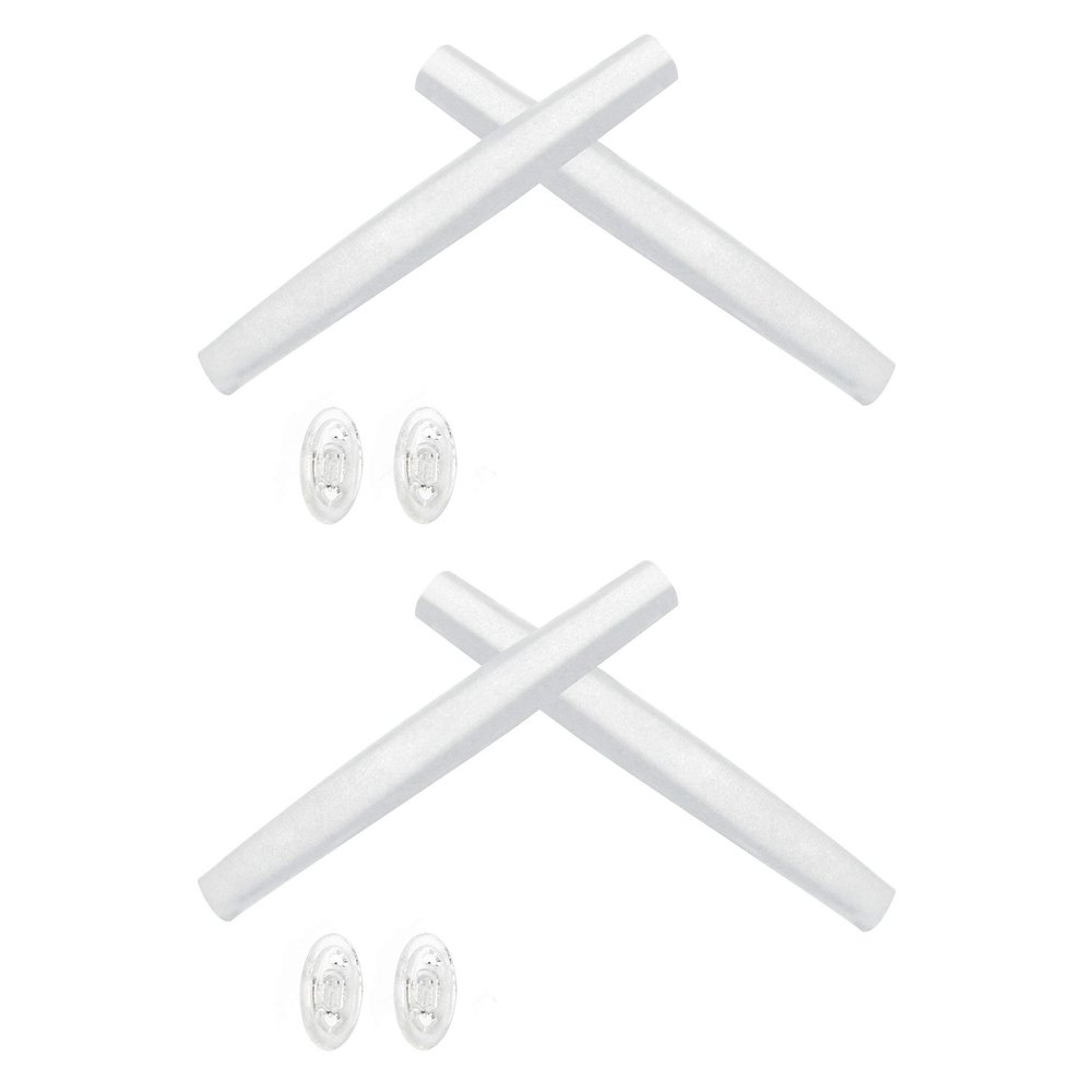 2 Pair White Replacement Earsocks & Nosepieces Kits for Oakley Probation OO4041