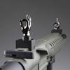 Stinger Novelty Finger Sight Set, Front and Rear Iron Sight Set, Fit Picatinny Rail and Weaver (Tungsten Grey Color, Straight 90 Degree) view 2