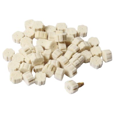 (50 Pack) Aolamegs .223/5.56 Wool Star Chamber Cleaning Pads or Attachment with Brass Connector