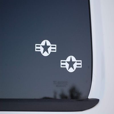 (2 Pack) US Air Force Star Logo Vinyl Decals - Choose Color and Size (V631) (Blue, 2" X 1")