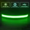 llumifun LED Running Belt, USB Rechargeable Light Up Belt, LED Safety Waist for Running Jogging Biking Camping Walking at Night (Green) view 2