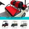 10L0L Golf Cart Front and Rear Seat Cover Set for EZGO TXT RXV 4 Passenger Models Bench Seat Covers Kit Breathable Washable Polyester Mesh Cloth Gray Black Beige Red (S+XS) view 4