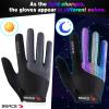 BEACE Cycling Bike Biking Gloves for Women(Colorful Night Glow) with Touch Screen-Full Finger Workout Road Mountain Bike Gloves Anti-Slip Silicone Palm view 3