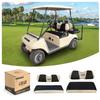 10L0L Golf Cart Front + Rear Seat Cover Set for EZGO TXT RXV 4 Passenger Models Bench Seat Covers Kit Breathable Washable Polyester Mesh Cloth (S+XS) view 1