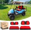 10L0L Golf Cart Front and Rear Seat Cover Set for Club Car DS/Precedent/Onward/Tempo & Yamaha G29 /Drive 2,Stylish 4 Passenger Front Back Seat Covers,Breathable Washable Polyester Mesh (Black/Red) view 1