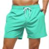 Tyhengta Mens Stretch Swim Trunks Quick Dry Beach Shorts with Zipper Pockets and Mesh Lining Grass-Green 30 view 1