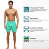 Tyhengta Mens Stretch Swim Trunks Quick Dry Beach Shorts with Zipper Pockets and Mesh Lining Grass-Green 30 view 3