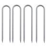 OK5STAR 16 Inch Heavy Duty Trampoline Stakes, U Shaped Rebar Ground Anchors for High Wind, 3/8" Thick Steel U Shaped Stakes for Trampoline, Tent, Canopy, Swing Set, Playground & Bounce House, 4 Pack view 1