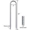 OK5STAR 16 Inch Heavy Duty Trampoline Stakes, U Shaped Rebar Ground Anchors for High Wind, 3/8" Thick Steel U Shaped Stakes for Trampoline, Tent, Canopy, Swing Set, Playground & Bounce House, 4 Pack view 2