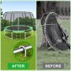 OK5STAR 16 Inch Heavy Duty Trampoline Stakes, U Shaped Rebar Ground Anchors for High Wind, 3/8" Thick Steel U Shaped Stakes for Trampoline, Tent, Canopy, Swing Set, Playground & Bounce House, 4 Pack view 3