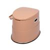 VINGLI Portable Toilet | Indoor Outdoor Commode w/Detachable Inner Bucket & Removable Paper Holder, Lightweight & Compact for Camping, Boat, Van, Emergency Use (Brown) view 4