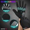BEACE Cycling Gloves Bike Gloves Biking Gloves for Women(Colorful Night Glow) with Touch Screen-Workout Gloves Full Finger Road Gloves Mountain Bike Gloves Anti-Slip Silicone Palm view 3
