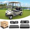 10L0L Golf Cart Front and Rear Seat Cover Set for EZGO TXT RXV 4 Passenger Models Bench Seat Covers Kit Breathable Washable Polyester Mesh Cloth Gray Black Beige Red (S+XS) view 1