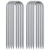 OK5STAR 16 Inch Heavy Duty Trampoline Stakes, U Shaped Rebar Ground Anchors for High Wind, 3/8" Thick Steel U Shaped Stakes for Trampoline, Tent, Canopy, Swing Set, Playground & Bounce House, 8 Pack view 1