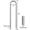 OK5STAR 16 Inch Heavy Duty Trampoline Stakes, U Shaped Rebar Ground Anchors for High Wind, 3/8" Thick Steel U Shaped Stakes for Trampoline, Tent, Canopy, Swing Set, Playground & Bounce House, 8 Pack view 2
