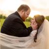 Aularso Lace Wedding Veil with Comb Fingertip Length Bridal Veils Star 2Ties Cut Edge Tulle Veil for Brides (Champagne) view 3